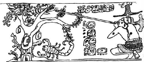 [Image: Han-Ahau
        shoots Itzam-Yeh]