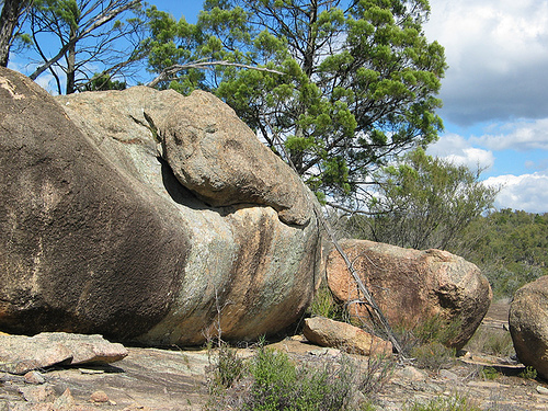 Rounded granite outcrop in Australia.