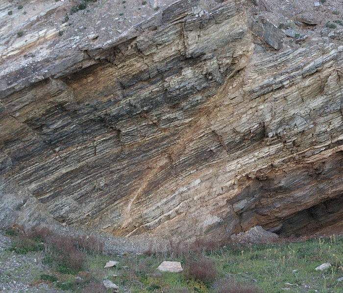 A geologic fault.