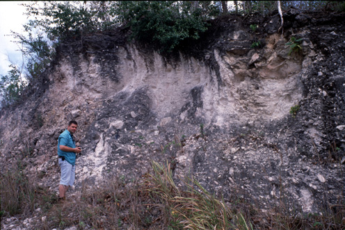 Ejecta deposits in Belize.