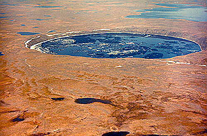The New Quebec impact crater in Northern Quebec.