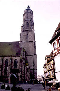The Church at Nordlingen, one of only two buildings on Earth that is constructed of impact breccias; photo taken by NMS.
