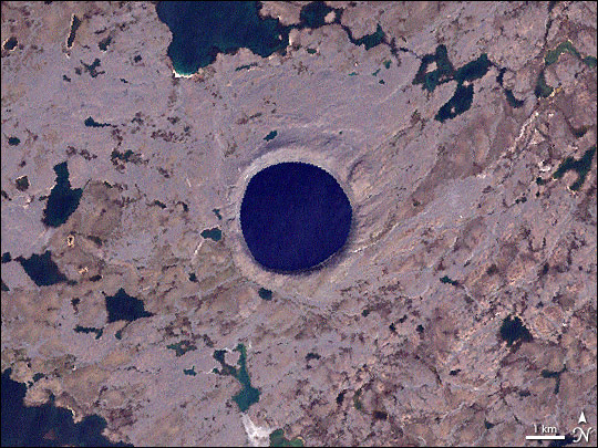 The Pinqualuit (New Quebec) crater.